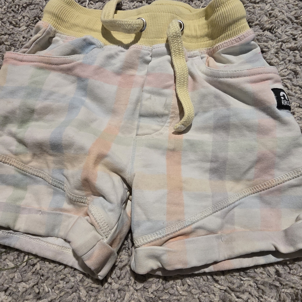 Rags to Raches Pastel Plaid Kids Shorts